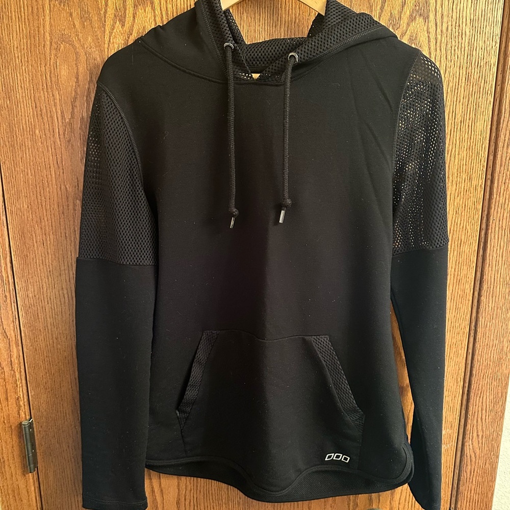 Lorna Jane Black Mesh Sleeve Hoodie